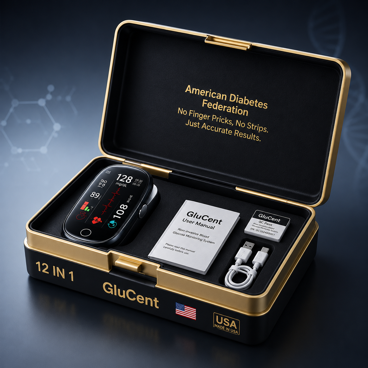 🔥Final 3 Hours : Only Limited Stock Left🏆GluGent™ Non-Invasive Blood Glucose Meter 99.9% Accuracy （Mayo Clinic Recommended）